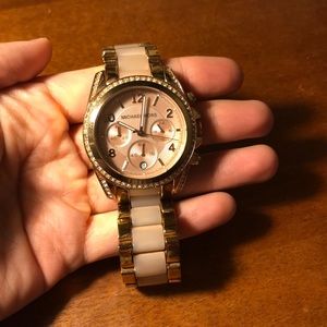 Rose gold MK watch